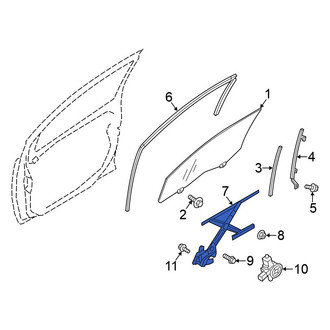 Mitsubishi OE - Front Left Window Regulator
