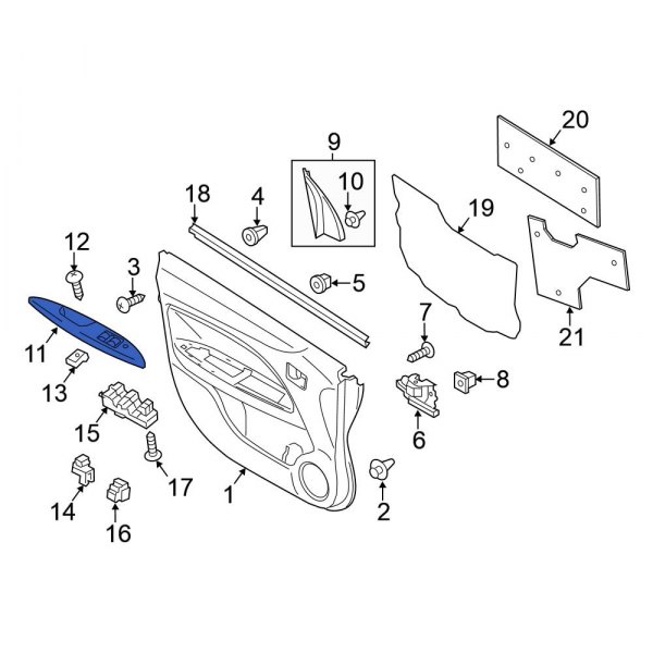 Door Switch Trim Panel