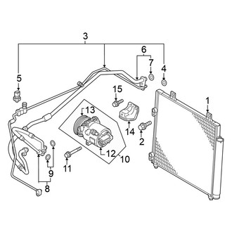 Mitsubishi OE - Air Conditioner & Heater - Condenser, Compressor & Lines