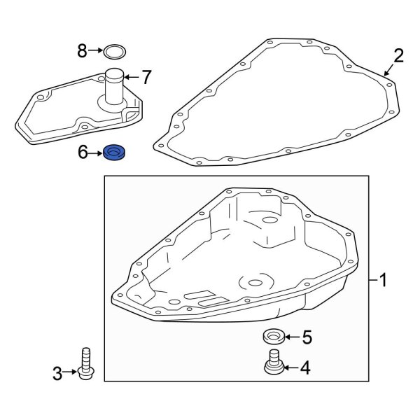 Mitsubishi OE 2824A009 Transmission Oil Pan