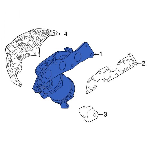 Catalytic Converter with Integrated Exhaust Manifold