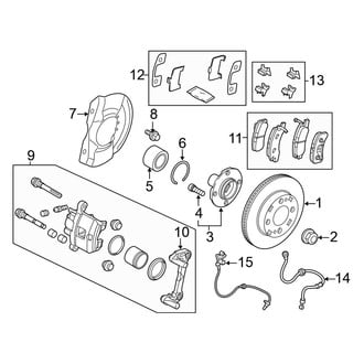 Mitsubishi OE - Front Suspension - Brake Components (ES / GT / SE)