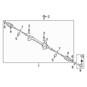 Mitsubishi OE - Outer Steering Tie Rod Nut