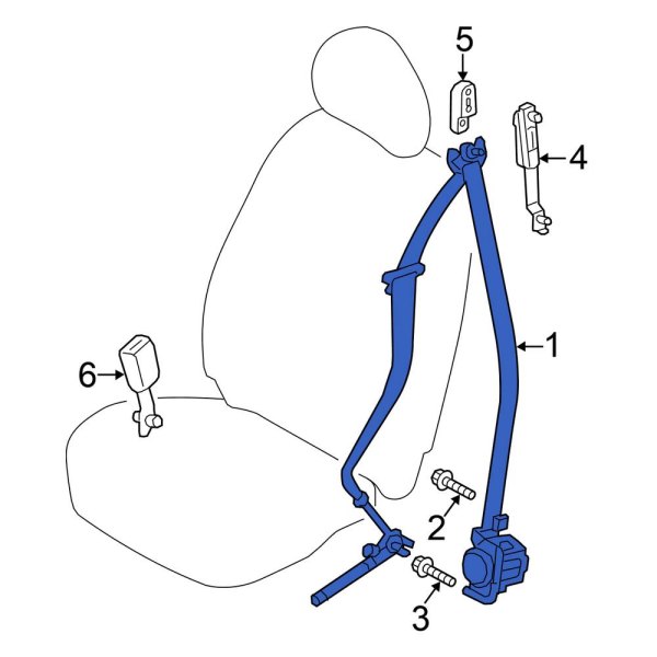 Seat Belt Lap and Shoulder Belt