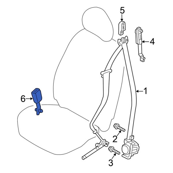 Seat Belt Receptacle