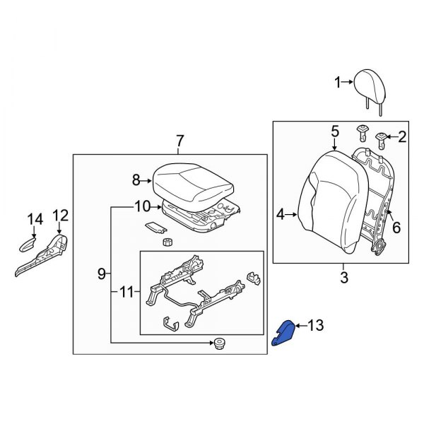 Seat Frame Trim Panel