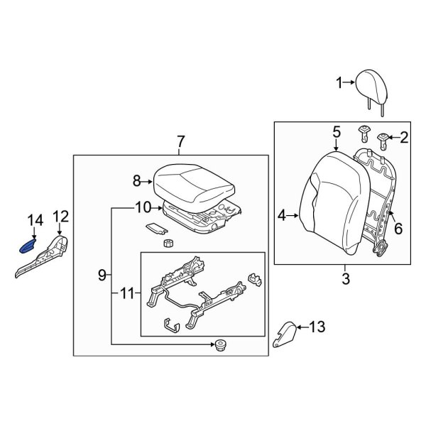 Seat Back Recliner Adjustment Handle