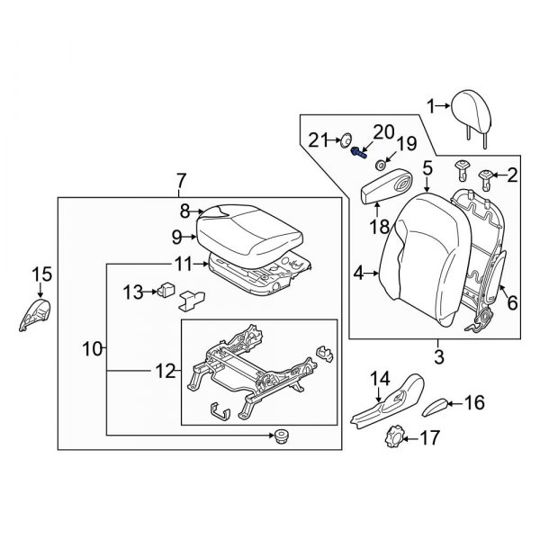 Seat Armrest Bolt