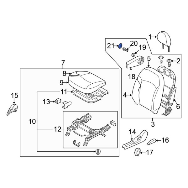 Seat Armrest Cap