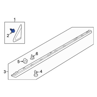 Mitsubishi OE - Door Trim Sill Plate Insert Clip
