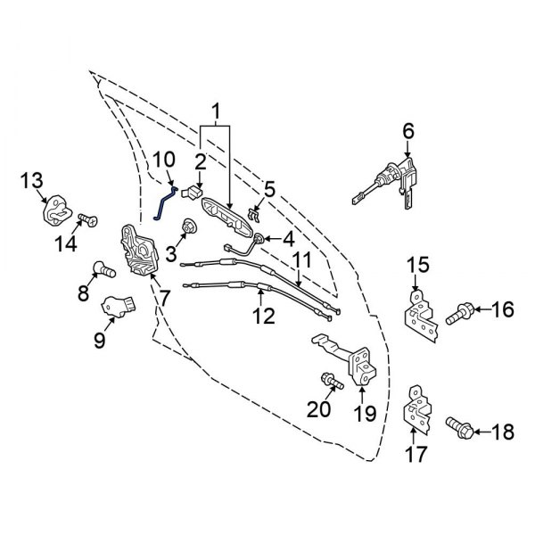 Door Lock Operating Rod