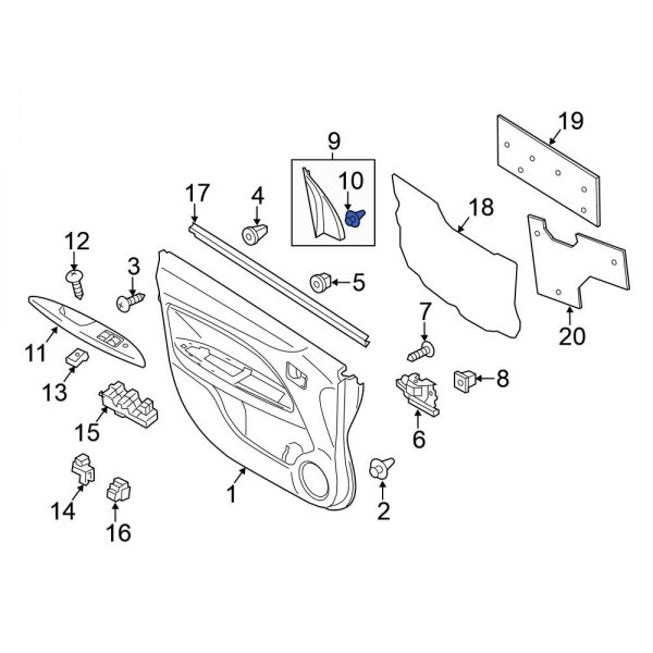 Door Trim Molding Clip