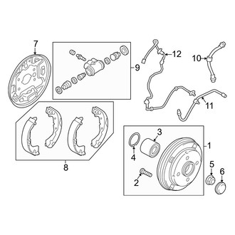 Mitsubishi OE - Rear Suspension - Brake Components (ES / GT / SE)