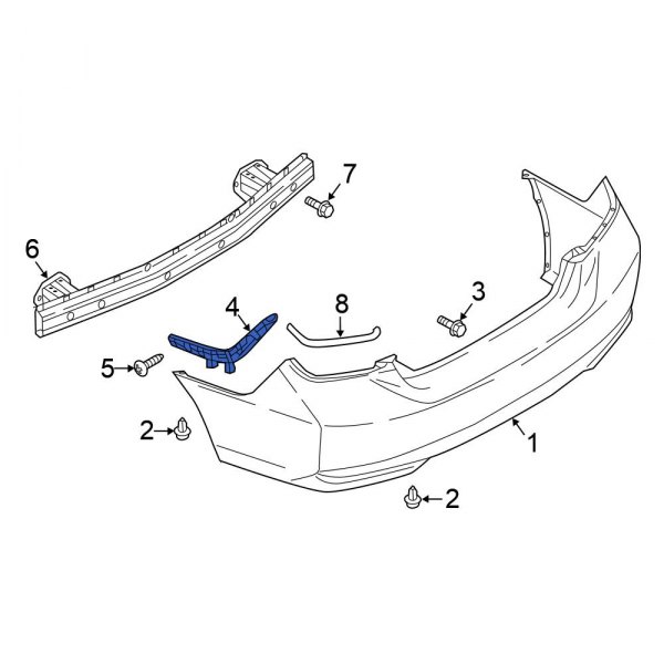Mitsubishi OE 6400F222 Right Bumper Cover Bracket
