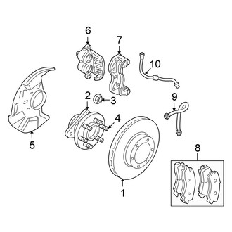 Mitsubishi OE - Front Suspension - Brake Components (DuroCross / LS / XLS)