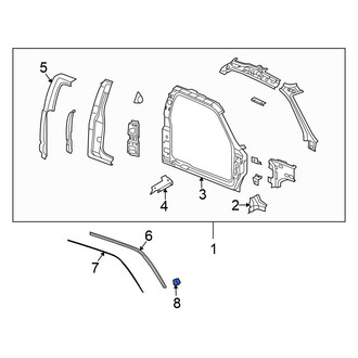 Mitsubishi OE - Body A-Pillar Seal