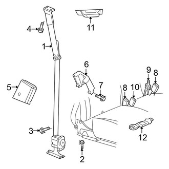 Mitsubishi OE - Restraint Systems - Front Seat Belts (LS Extended Cab)
