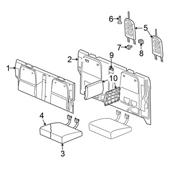 Mitsubishi OE - Seats & Tracks - Rear Seat Components (LS Extended Cab)