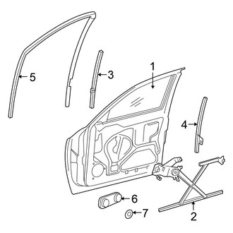Mitsubishi OE - Front Door - Glass & Hardware