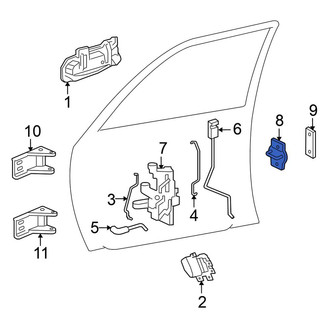 Mitsubishi OE - Front Door Lock Striker Plate