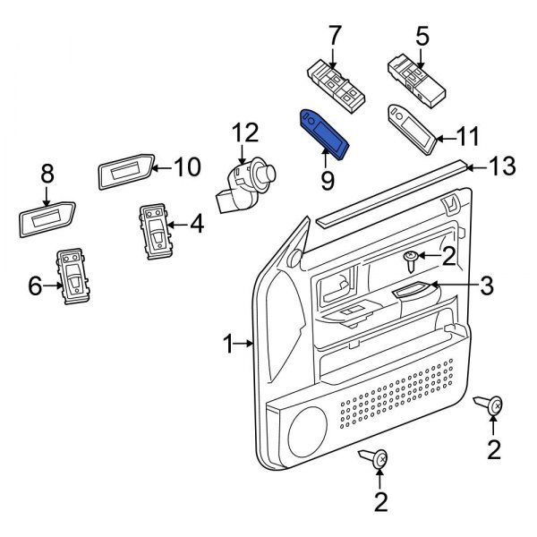 Door Window Switch Bezel