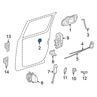 Mitsubishi OE - Outer Exterior Door Handle Nut
