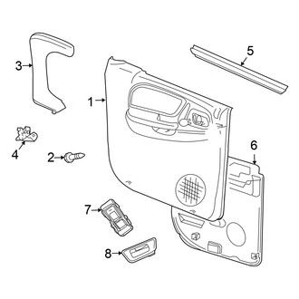 Mitsubishi OE - Rear Door - Interior Trim (LS Double Cab)