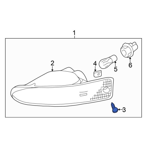 Turn Signal Light Housing Screw