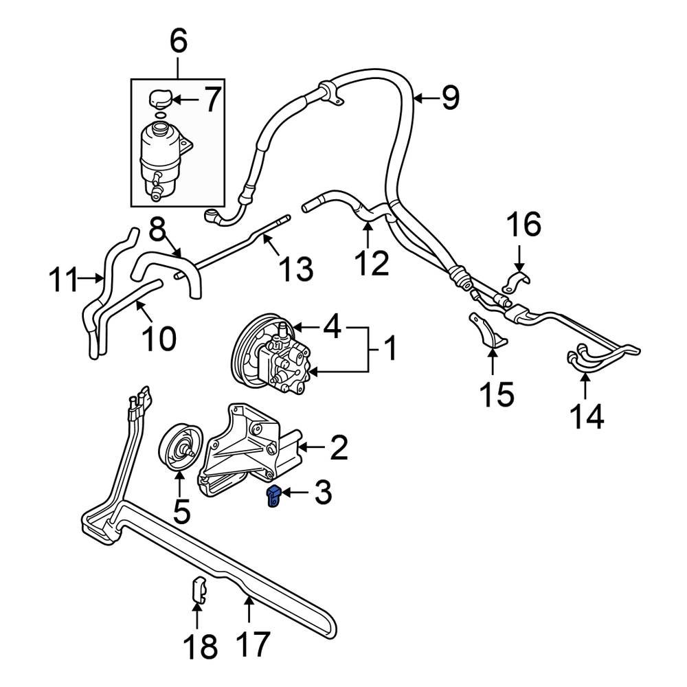 Mitsubishi OE MD318871 Power Steering Pump Nut
