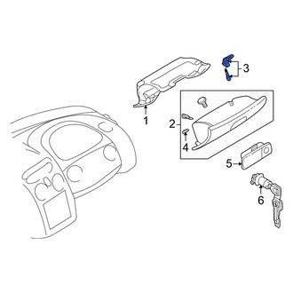 Mitsubishi OE - Front Glove Box Door Striker