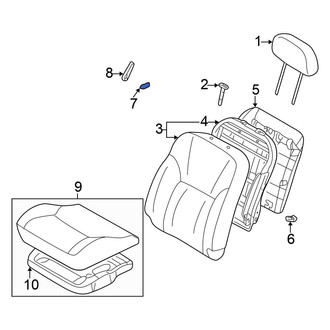 Mitsubishi OE - Front Left Seat Lumbar Adjustment Knob