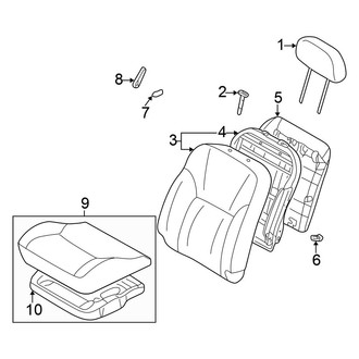 Mitsubishi OE - Seats & Tracks - Front Seat Components (Driver Side), (GS / GT / RS Hatchback)