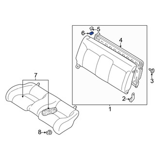 Mitsubishi OE - Rear Folding Seat Latch Release Handle Bezel
