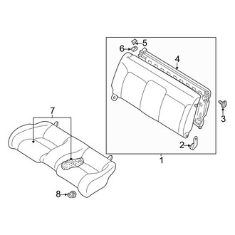 Mitsubishi OE - Seats & Tracks - Rear Seat Components (RS Hatchback)