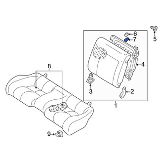 Mitsubishi OE - Rear Folding Seat Latch Release Handle Bezel