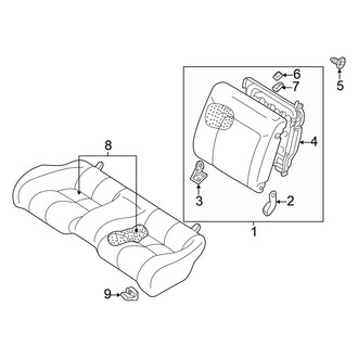 Mitsubishi OE - Seats & Tracks - Rear Seat Components (GS / GT Hatchback)