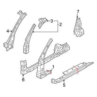 Mitsubishi OE - Pillars, Rocker & Floor - Center Pillar (Spyder GS / Spyder GT)