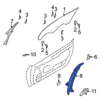 Mitsubishi OE - Front Left Window Regulator