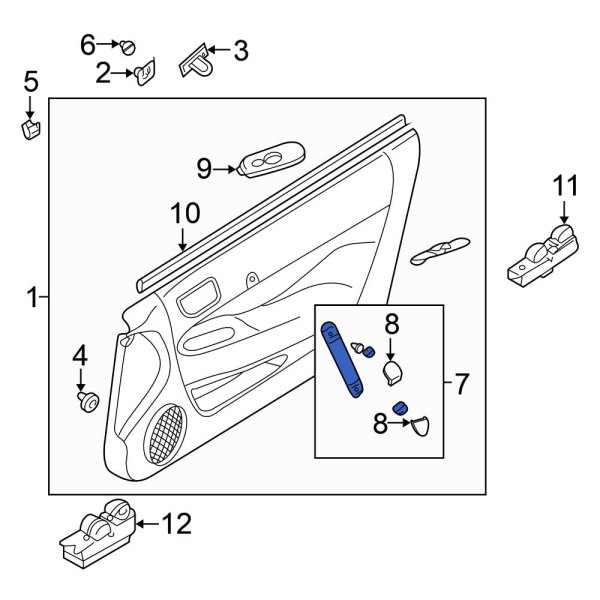 Door Interior Trim Panel Bracket