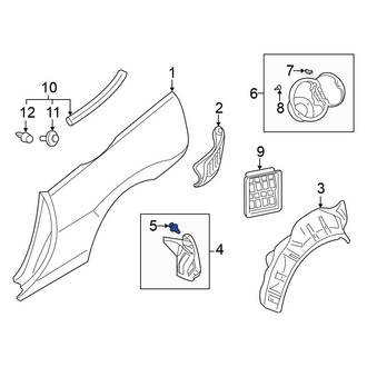 Mitsubishi OE - Quarter Panel Splash Shield Clip