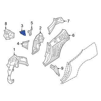 Mitsubishi OE - Rear Left Upper Quarter Panel Reinforcement