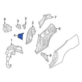 Mitsubishi OE - Rear Left Lower Quarter Panel Reinforcement