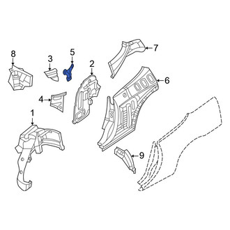 Mitsubishi OE - Left Quarter Panel Reinforcement Bracket