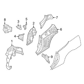 Mitsubishi OE - Quarter Panel - Inner Structure (Spyder GS / Spyder GT)