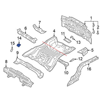 Mitsubishi OE - Rear Seat Frame Bracket