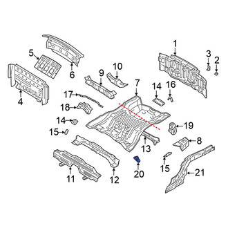 Mitsubishi OE - Left Body B-Pillar Reinforcement