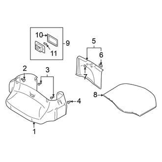 Mitsubishi OE - Rear Body & Floor - Interior Trim (Spyder GS / Spyder GT / Spyder GTS)