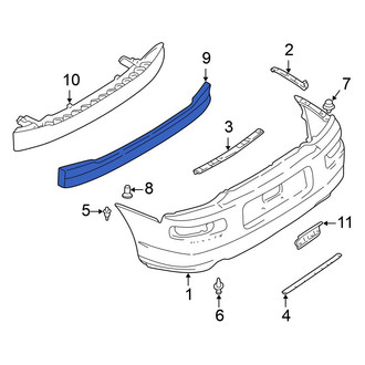 Mitsubishi OE - Rear Bumper Impact Absorber