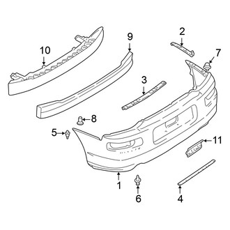 Mitsubishi OE - Rear Bumper - Bumper & Components