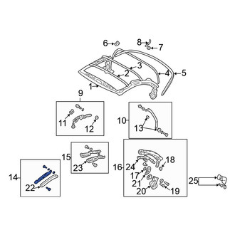 Mitsubishi OE - Front Left Roof Side Rail